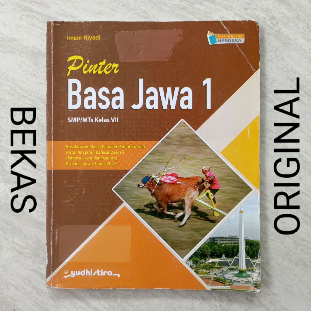 ( BUKU BEKAS ) ( ORIGINAL ) Pinter Basa Bahasa Jawa Jawi kelas 10 X 1 I SMP MTS Penerbit Yudhistira 