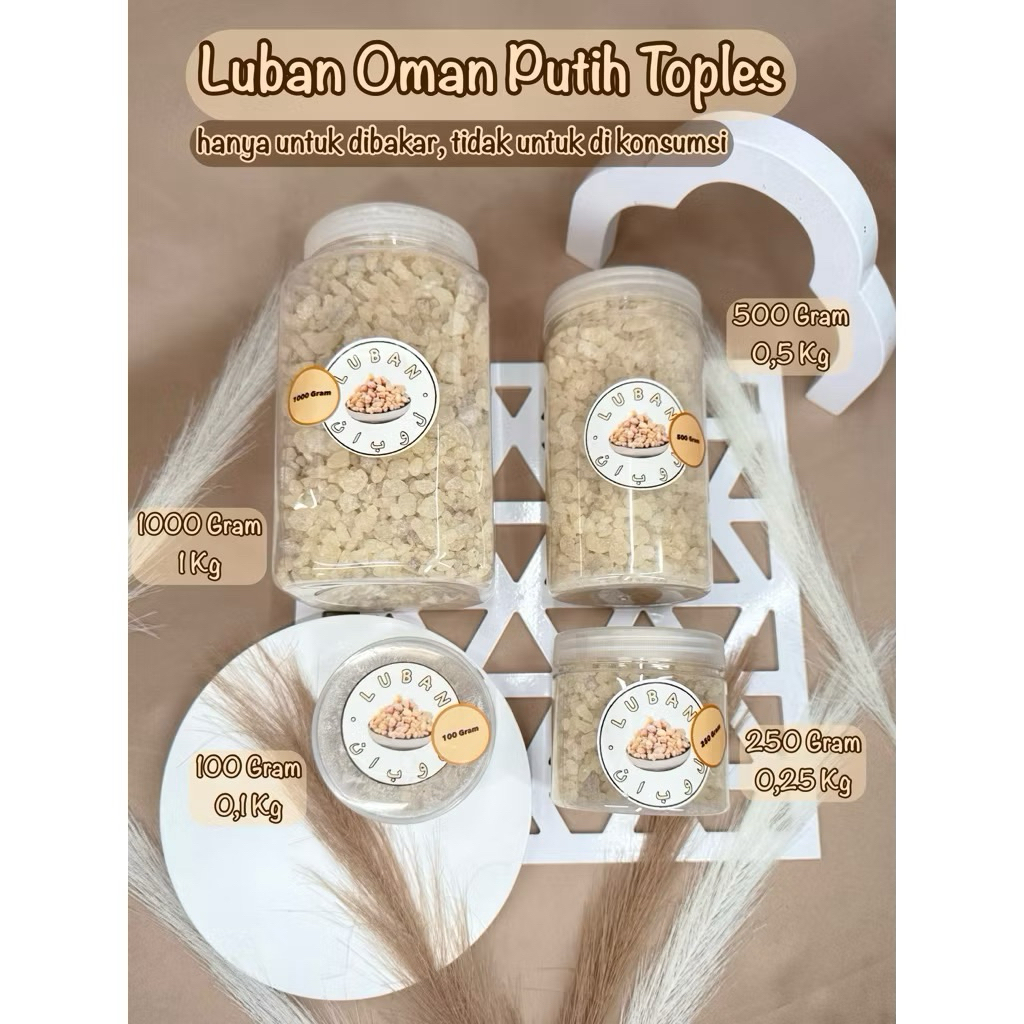 (GROSIR) Luban Mustaki Kemenyan Arab Putih Luban Oman Mustaka Luban Crystal Luban Kristal Luban Kilo