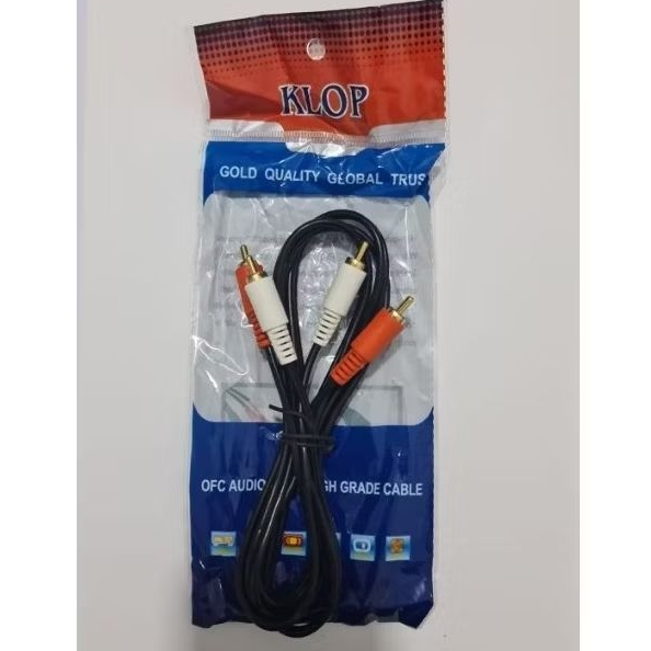 KABEL 4 RCA  1.5 Meter Hitam Klop RCA 2 TO RCA 2 1.5 METER