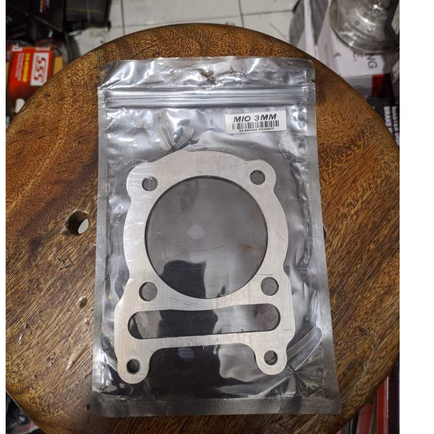 PAKING PERPAK PACKING GASKET BLOK BAWAH BURING ALMU GF RACING 3MM 3 MM MIO SOUL SPORTY NOUVO ORIGINA
