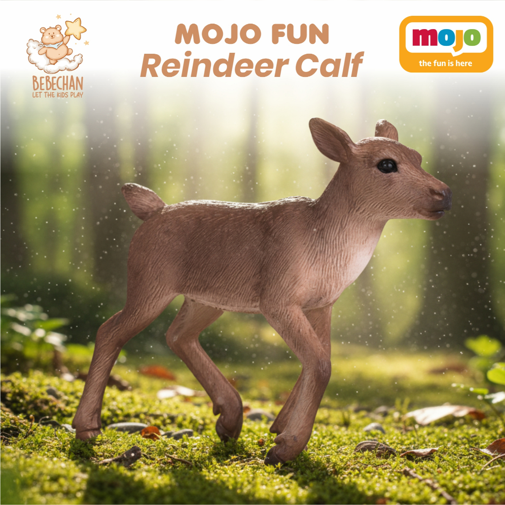 BEBECHAN - Mojo Fun Reindeer Calf Miniatur Hewan Action Figure Rusa Kutub
