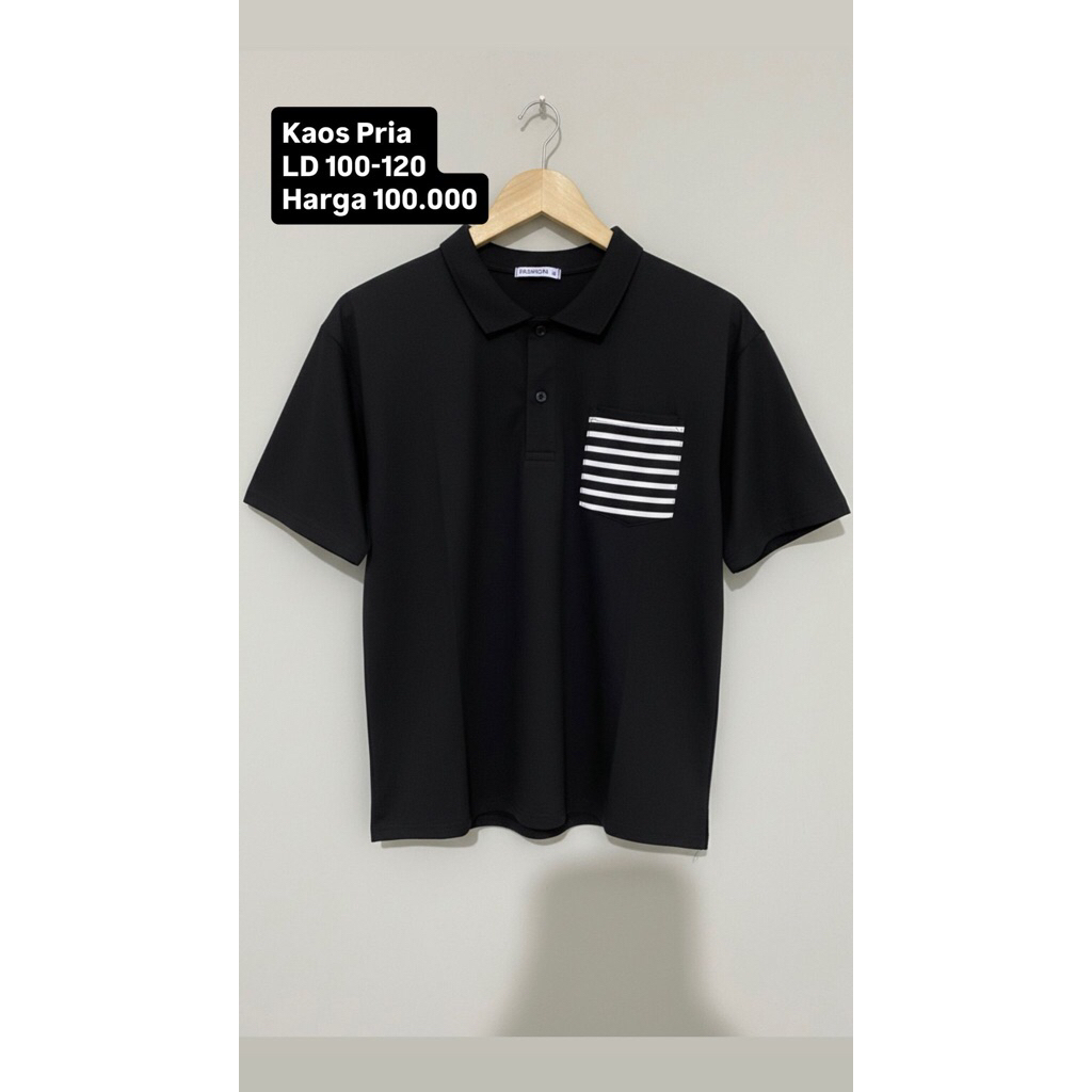 Kaos Polo Pria / Atasan Pria / Kaos Polo Hitam / Kaos Impor china
