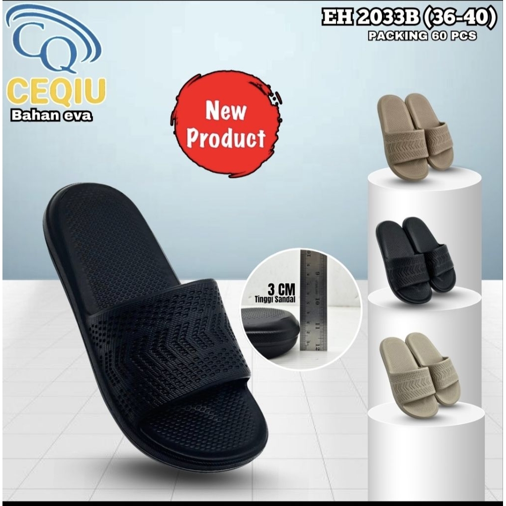 Sandal Selop Wanita Ceqiu 2033/Sandal Selop Wanita Kekinian/Sandal Selop Wanita Karet/Sandal Selop W