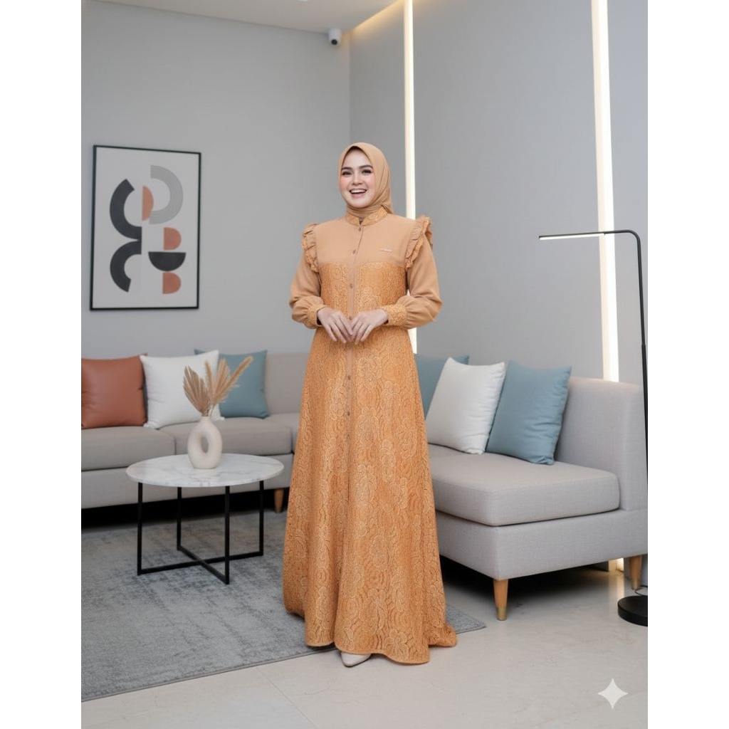 dress brukat syahnaz by syafeera