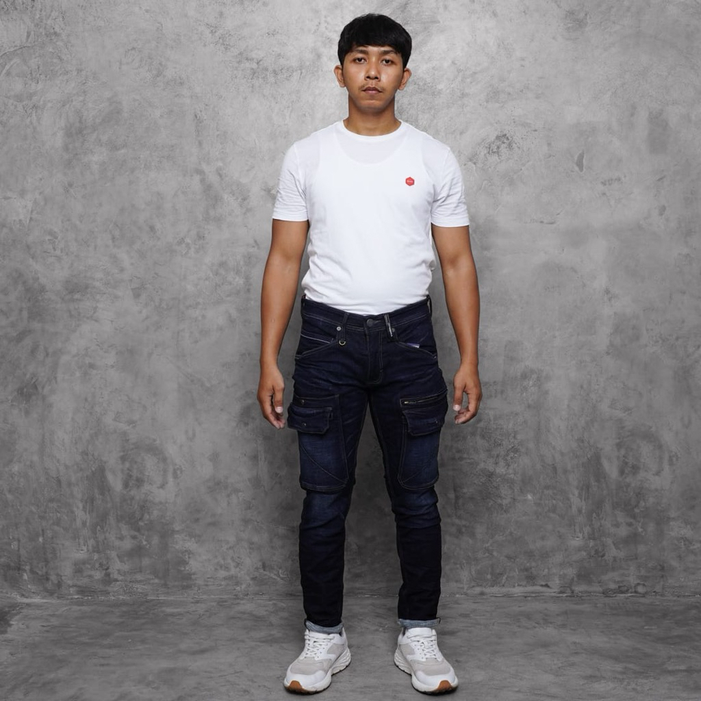 Oxygen Denim Evolve Wanderlust Slim Fit Cargo Jeans (706-8501)