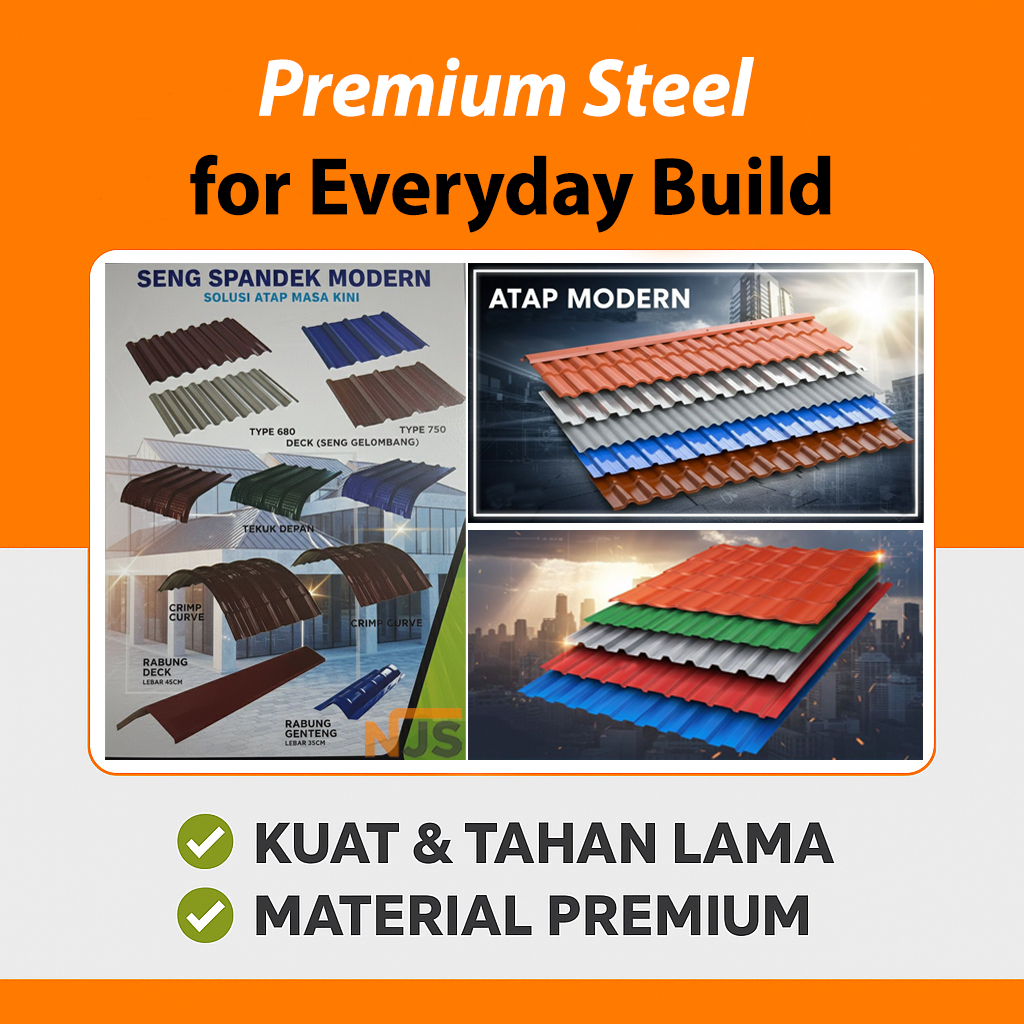 [ Medan ] Atap Seng Spandek Warna / Seng Atap Rumah