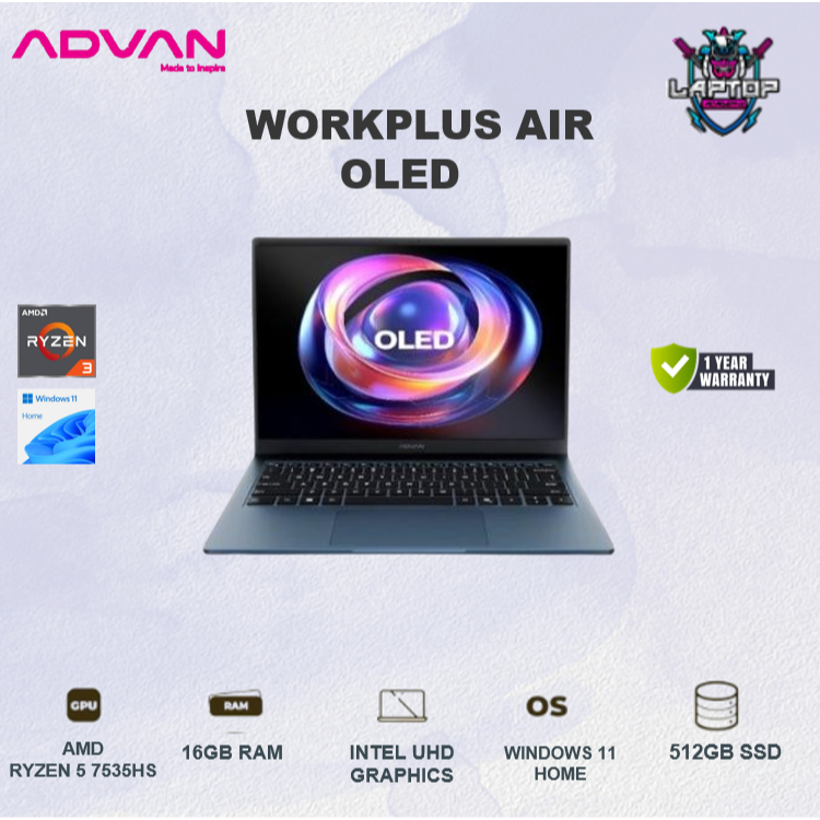ADVAN WORKPLUS AIR OLED RYZEN 5 7535HS 16GB 512GB W11 14.0WUXGA