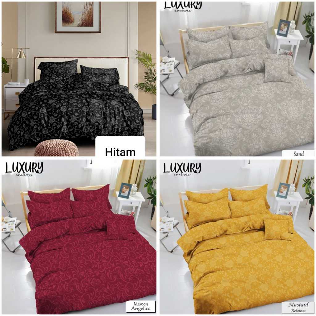 Sprei Sorong 2in1 Bahan Emboss Motif Bunga Timbul Aneka Warna Cantik Elegan Size 90 100 120 | Sprai 