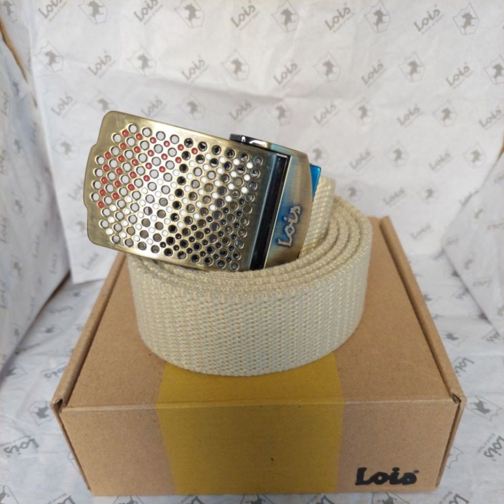 Ikat Pinggang Lois // Gesper Lois Original // Gesper Kanvas Lois Original // Belt Lois Original