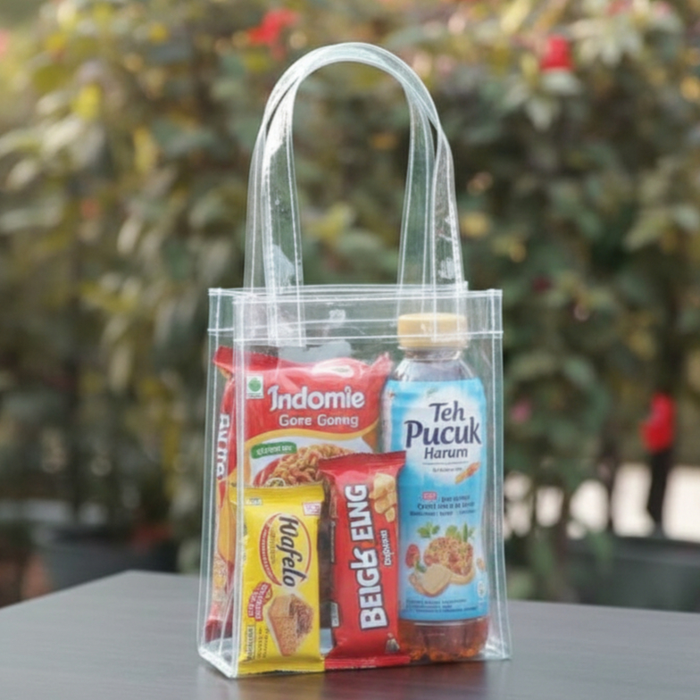 Tas Hampers Ulang Tahun P20xL13xT25 Mika Bening Transparan