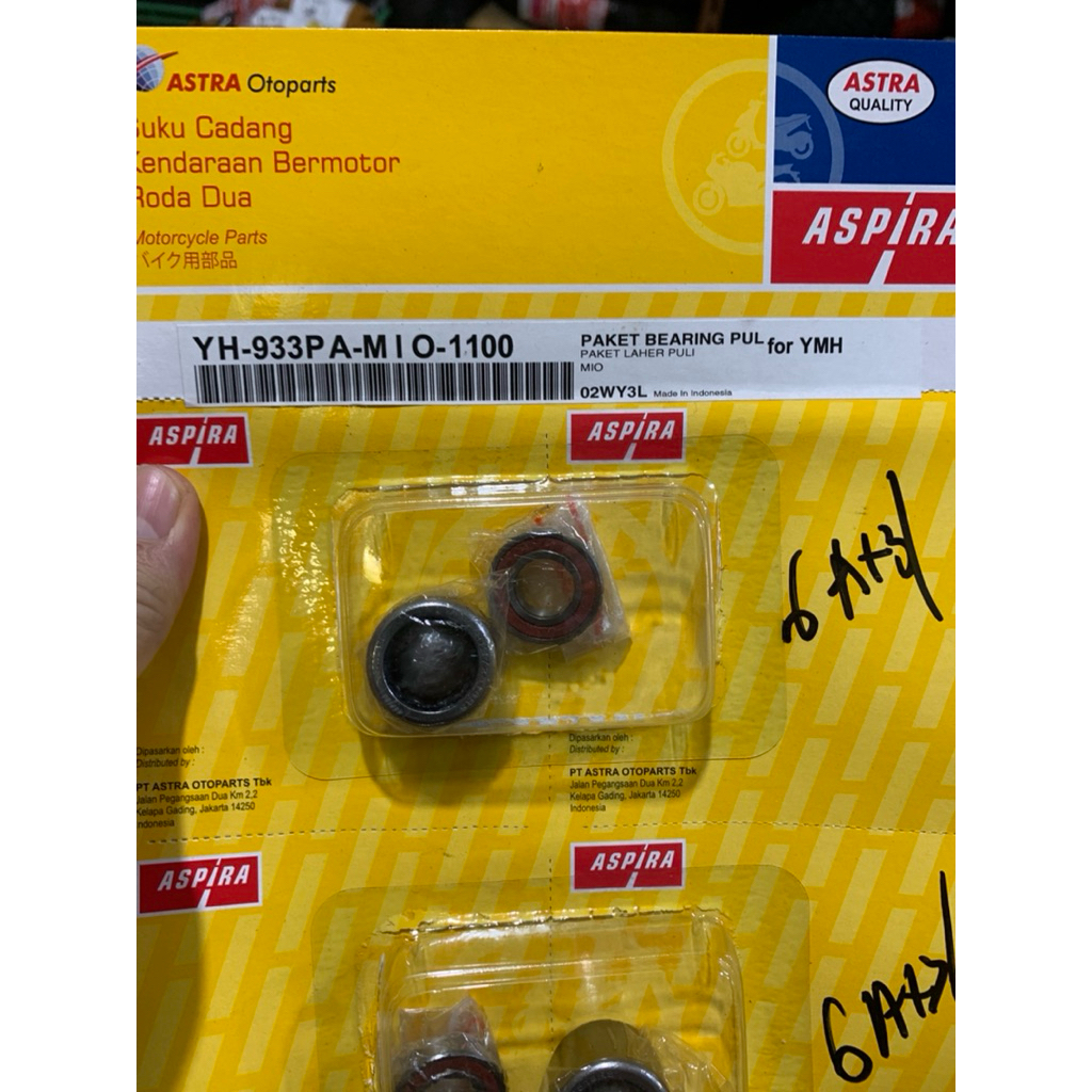 LAHER PULLY SET MIO ASPIRA Bearing Pully Set Mio Soul Fino Mio J Xride 115