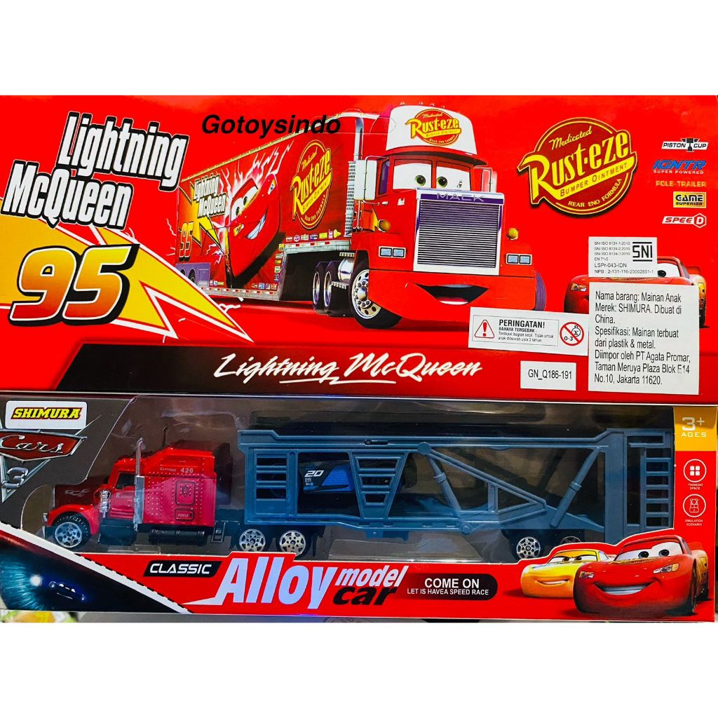 Diecast Truck Trailer "Lightning McQueen" GN_Q186-191
