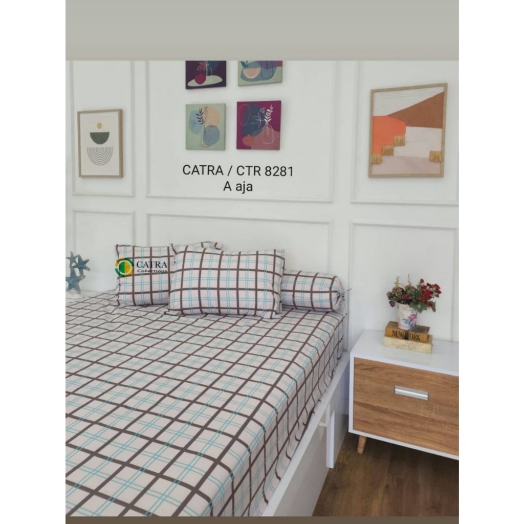 LADY SULTAN Bedcover Set Katun Catra Premium Motif Minimalis