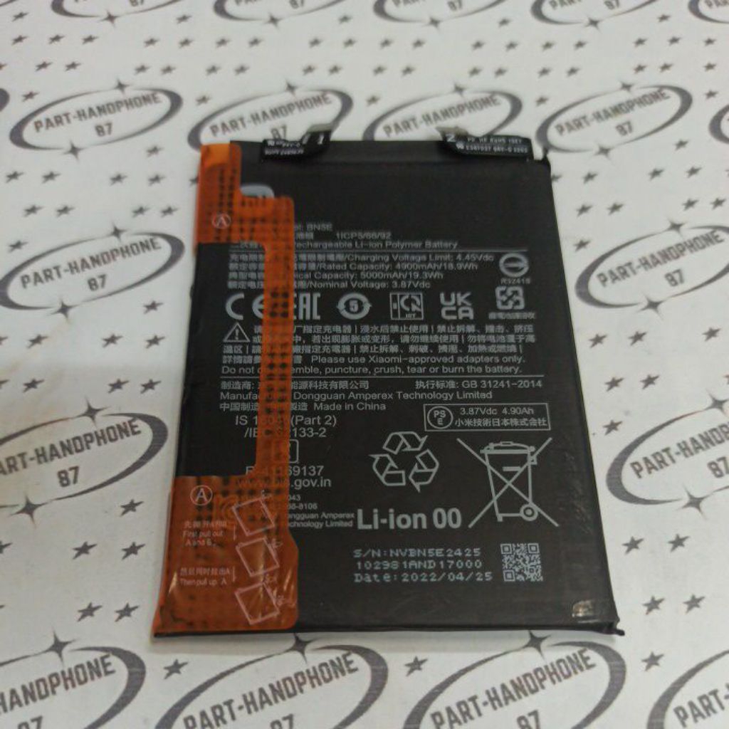 BATERAI BATTERY BATRE XIAOMI REDMI NOTE 11/11S 4G/POCOPHONE M4 PRO BN5D ASLI ORIGINAL COPOTAN