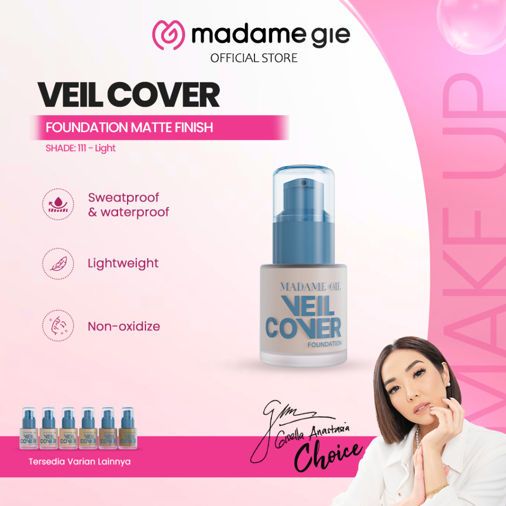 MADAME GIE Veil Cover Foundation Matte Finish | GLAM GIRL OFFICIAL