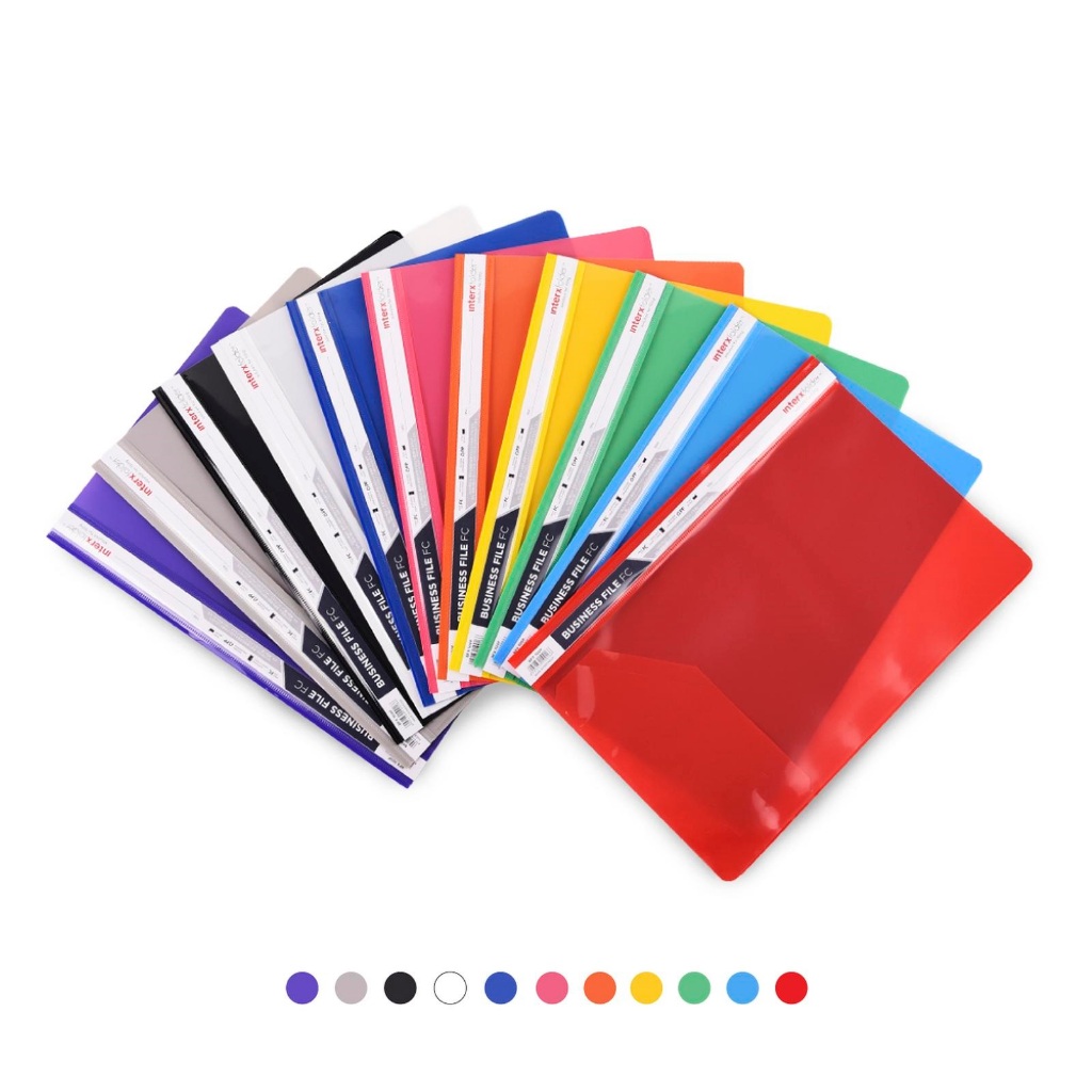 InterX Folder Business Bisnis File / Acco Snelhecter Map Arsip Dokumen / Map Plastik Folio F4 (1 PAC