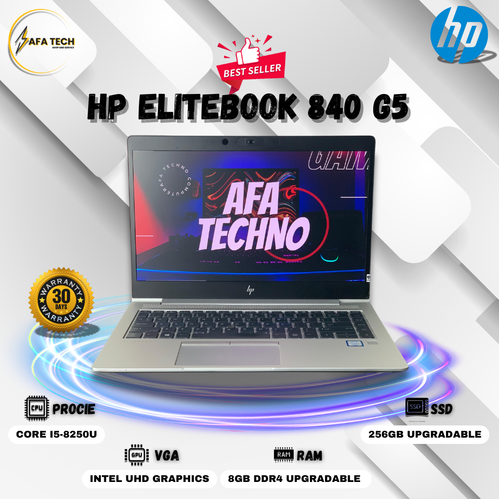Laptop HP Elitebook 840 G5 |Intel Core I5 Gen 8 | RAM 8GB | SSD 256GB |