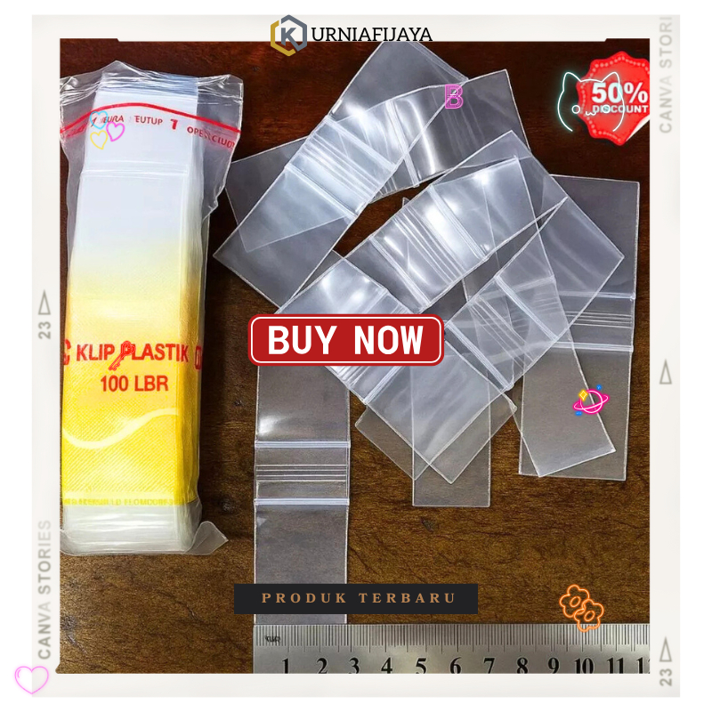 Plastik Klip Kecil 2x3.5 Tebal untuk Penyimpanan Obat dan Barang Mini | Plastik Zipper Kecil