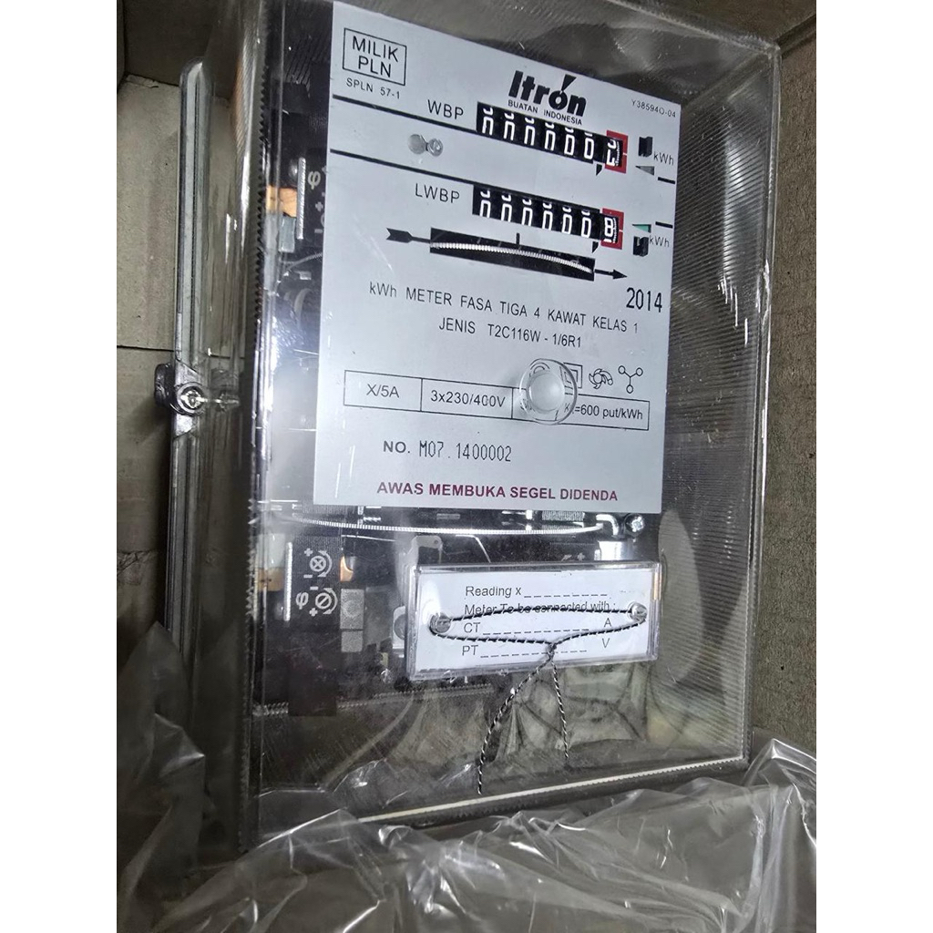 kwh meter merk itron Double Tarif /5A 3fase