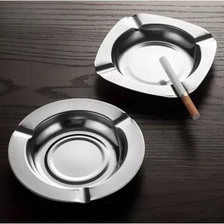 Asbak BULAT & KOTAK Stainless Steel Tebal Impor TAKASIMURA STORE