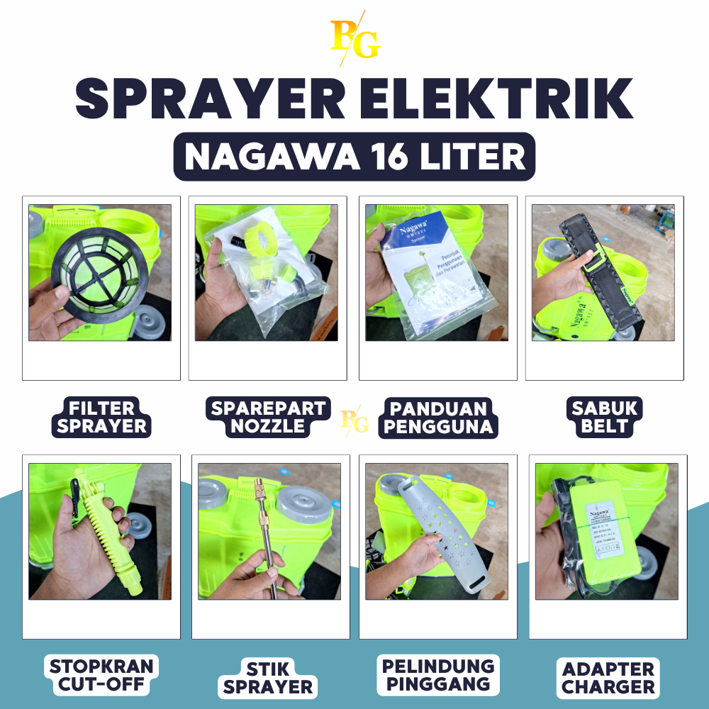 Rumahleha Sprayer Elektrik Yokohama/Nagawa 16 Liter Alat Semprot Otomatis