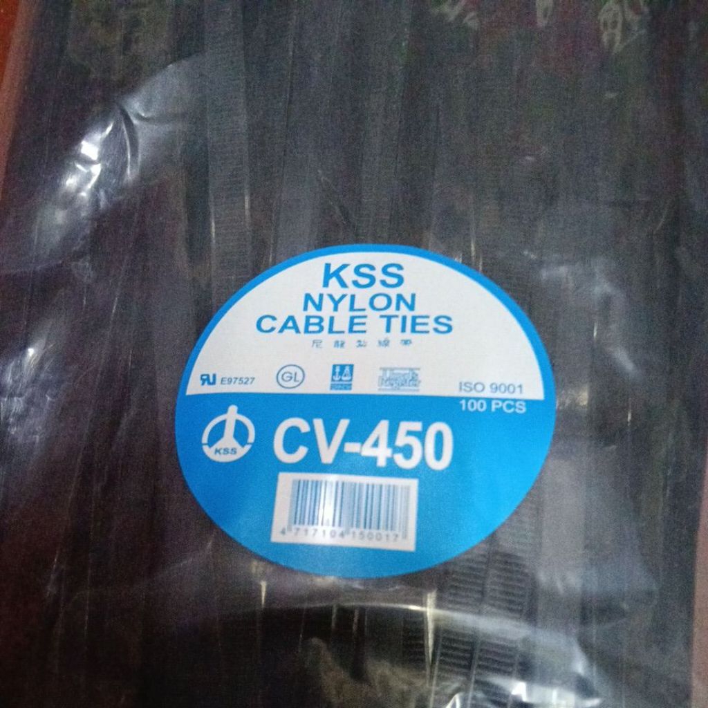 kabel ties CV 450 x 9 hitam kss
