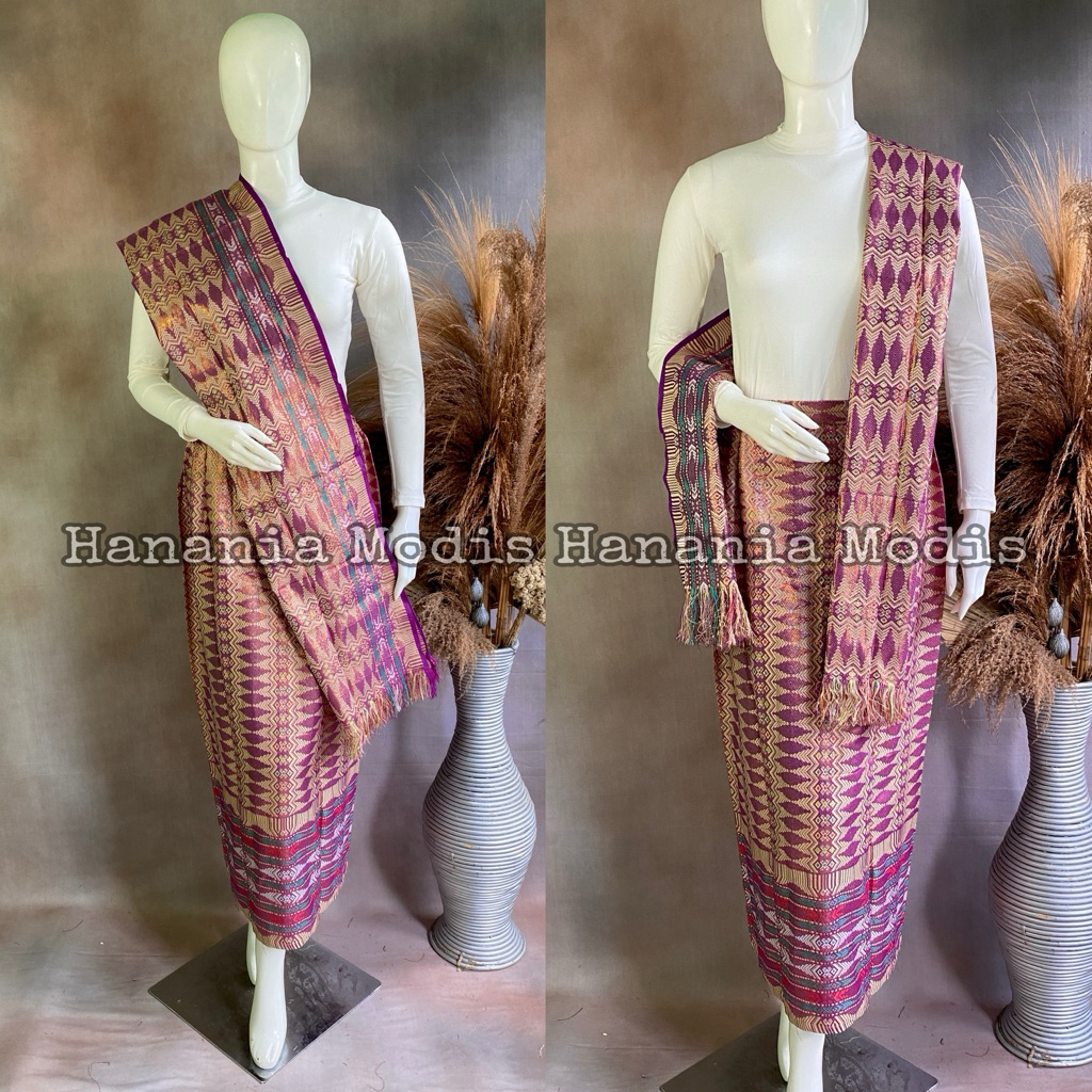 Songket Thailand | Rok Songket Dan Selendang | Bawahan Kebaya Modern | Songket Bawahan Kebaya | Song