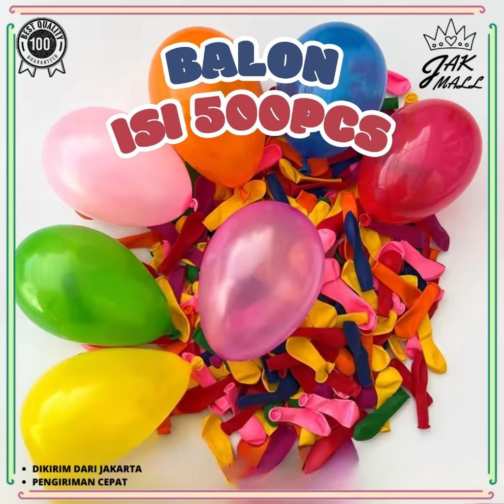 JM Balon Jari isi/ Balon Unyil / Balon Air isi 500pcs