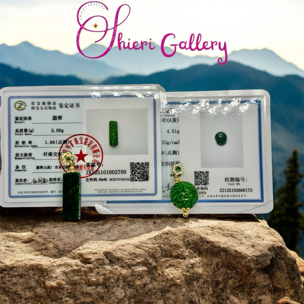 Giok / Giok Hua Qing / Liontin Giok Ukir Hua Qing / Kalung Giok / Liontin Giok Hua Qing Ukir / Liont