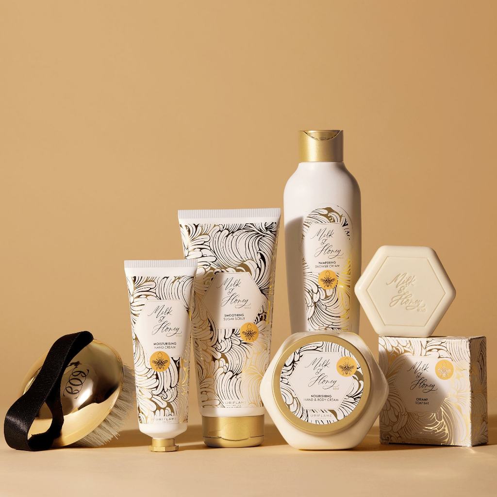 MH honey gold sugar scrub, hand cream, shower cream, / body cream TERBARU