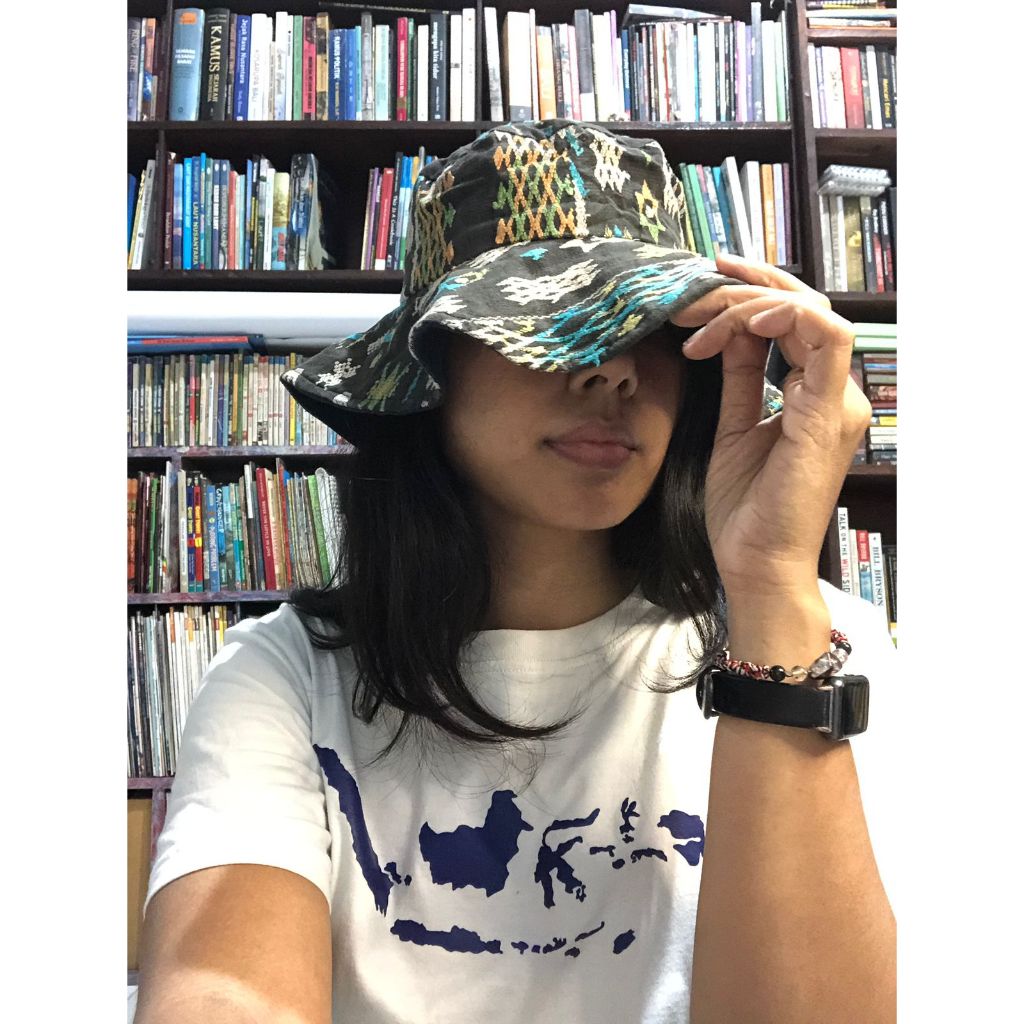 Topi Tenun Lawasan Rare Bolak Balik Oerip