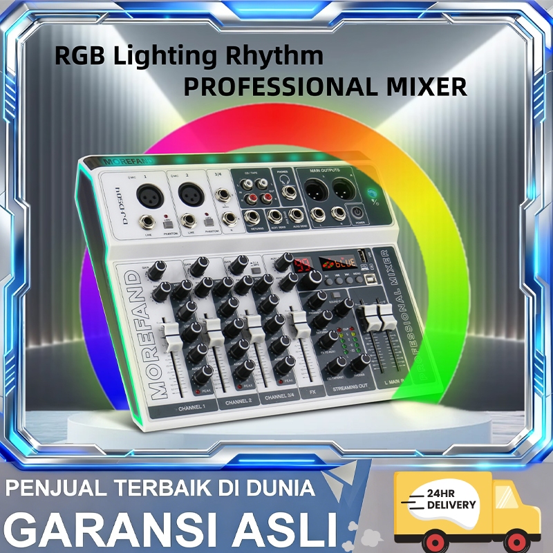 Mixer audio DJ-DS04 4 channel 16DSP panggung mendukung peralatan audiopemutaran Bluetooth/MP3 //USB 