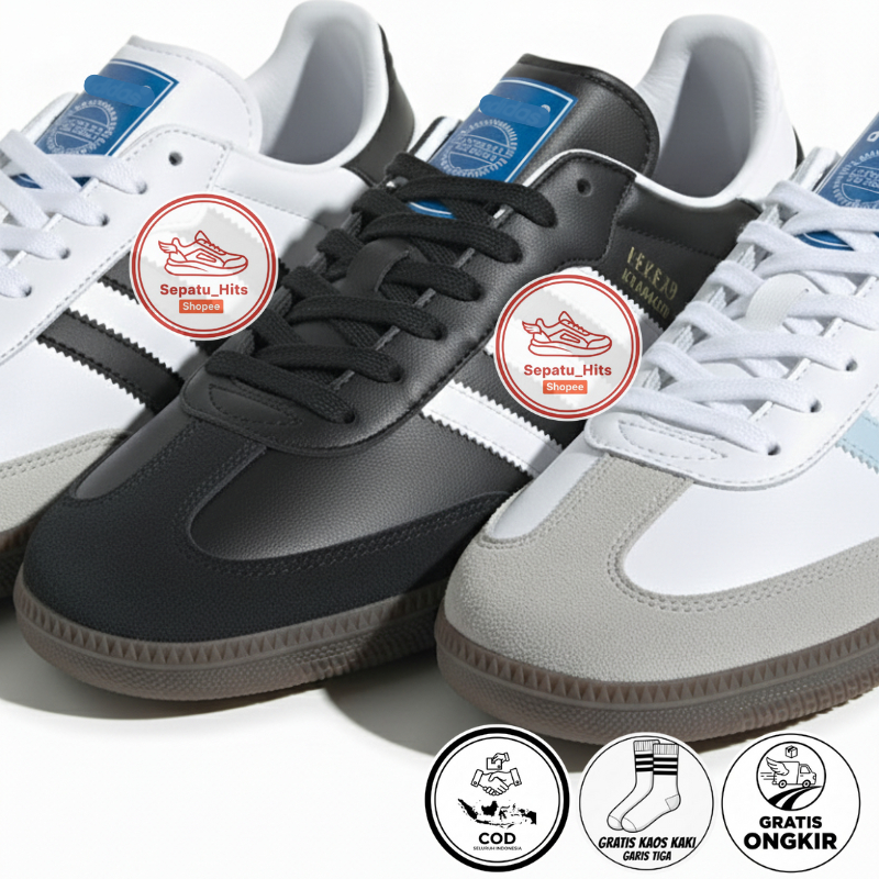 Sneakers SAMBA Pria Wanita Putih Korean Style – Sepatu Kets Casual Ringan & Murah