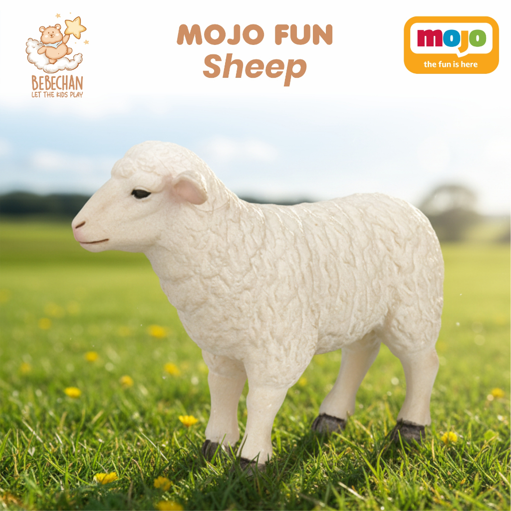 BEBECHAN - Mojo Fun Sheep Miniatur Hewan Action Figure Domba Betina