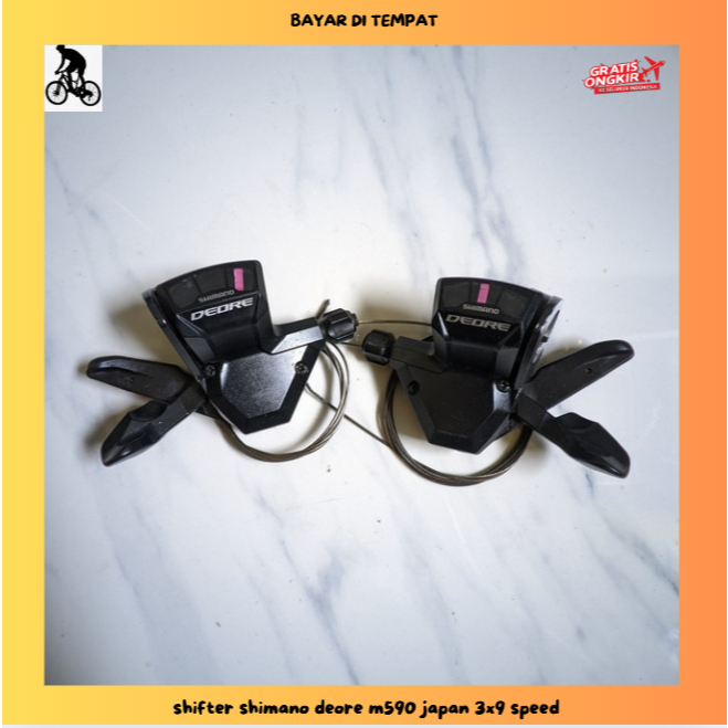 shifter shimano deore m590 3x9 speed original japan