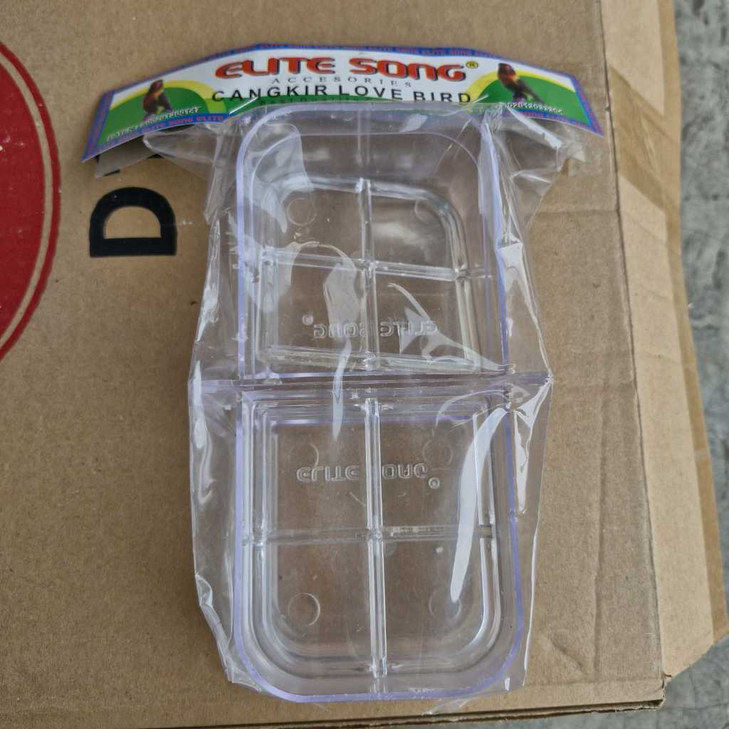 Tempat Minum Koliar / Kuliar / Aviari / Kandang Burung Elite Song (1Pasang, 2 Buah)