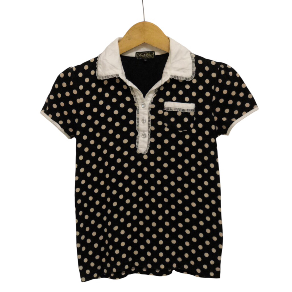 Y2k angel blue poloshirt / polo shirt angel blue / y2k gothic angel blue shirt