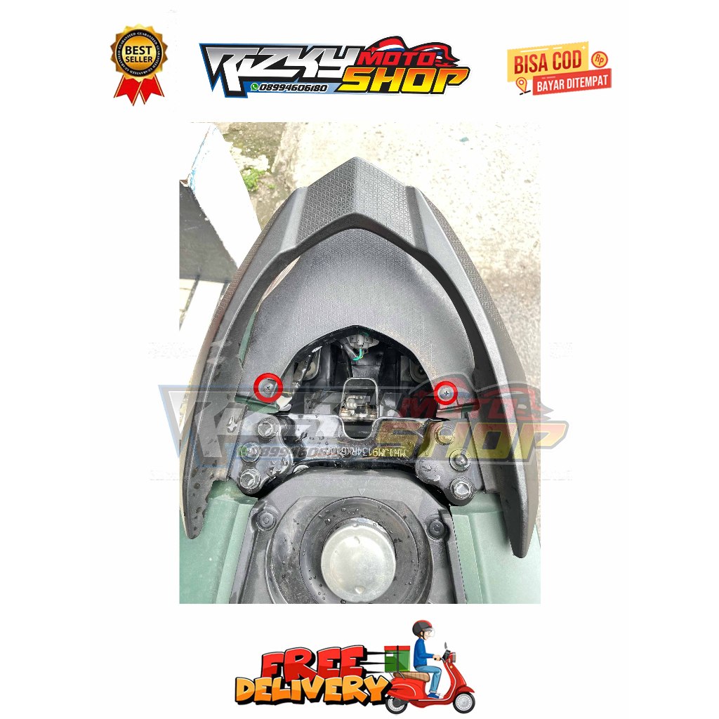 BAUT TUTUP BODY BELAKANG ( 2 BAUT ) MODEL 2 KUNCI GENIO BEAT DELUXE SCOOPY STREET NEW PRESTIGE TAHUN