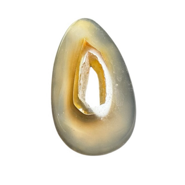 Natural batu akik combong segitiga tambahan liontin kalung | 100-234