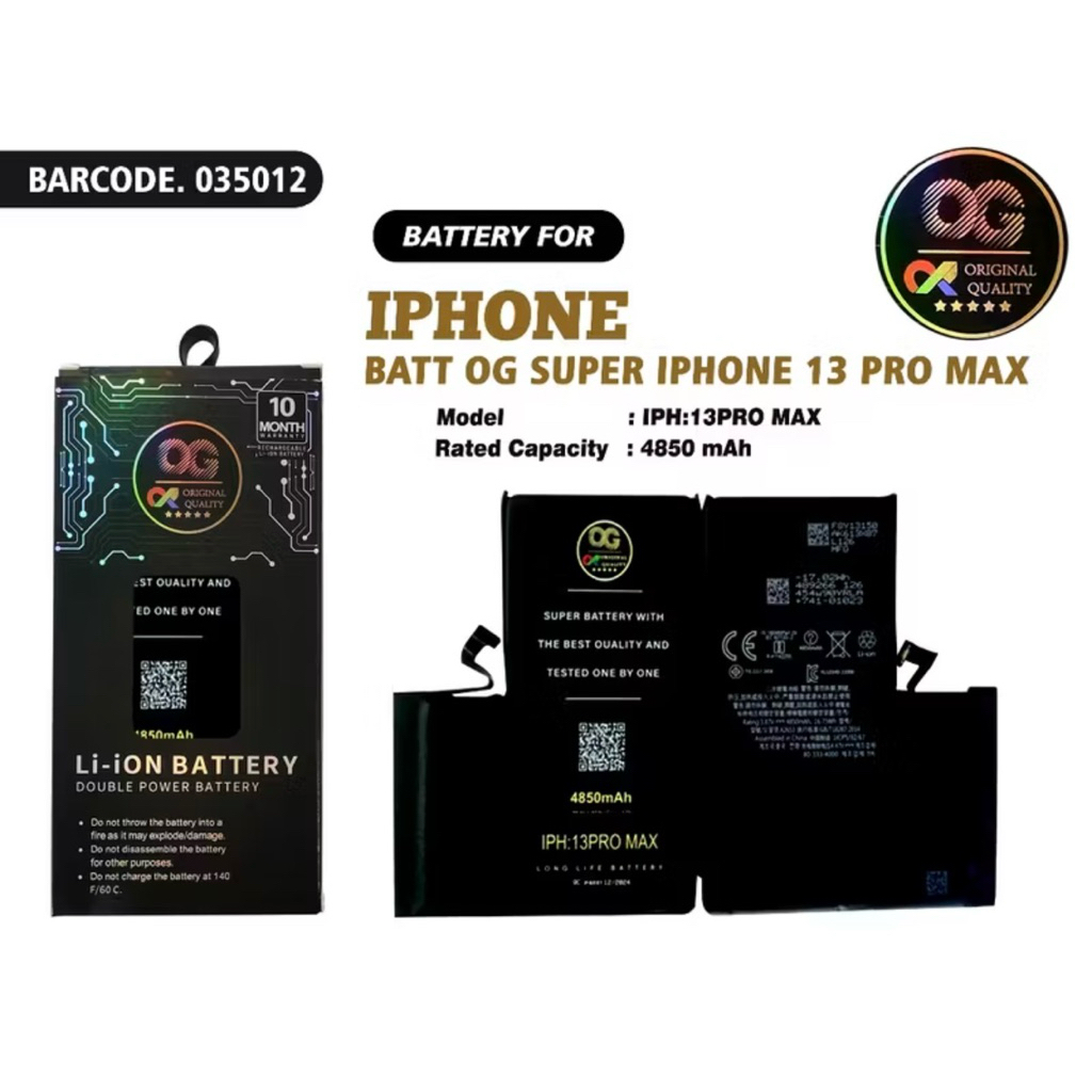 BATERAI IPONE 13 PRO MAX / 13MINI / 13 PRO / 13 - OG SUPER
