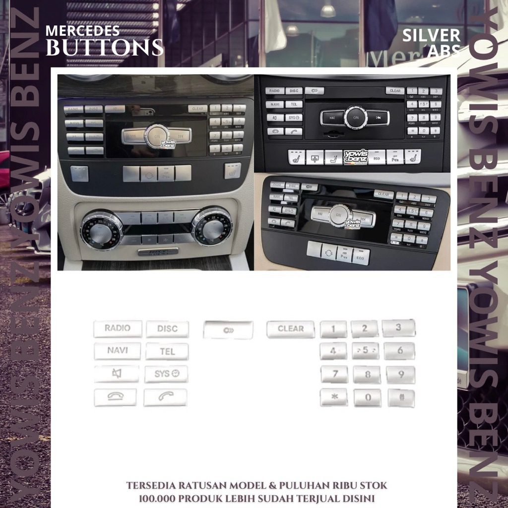COVER BUTTON RADIO SILVER C E CLA A GLA CLS AUDIO CD HEADUNIT ON VOLUME MERCEDES BENZ MERCY AMG FACE