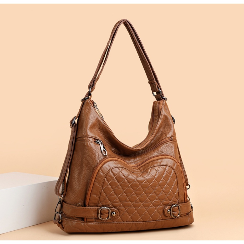 Tas wanita selempang&bahuTas wanita model terbaru.Tas model import,Tas ibu-ibu(3 RUANG)