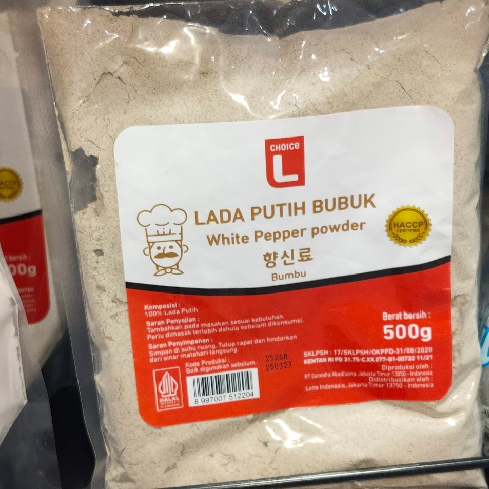 Lada Putih Bubuk 500 gram White Pepper Powder CHOICE L