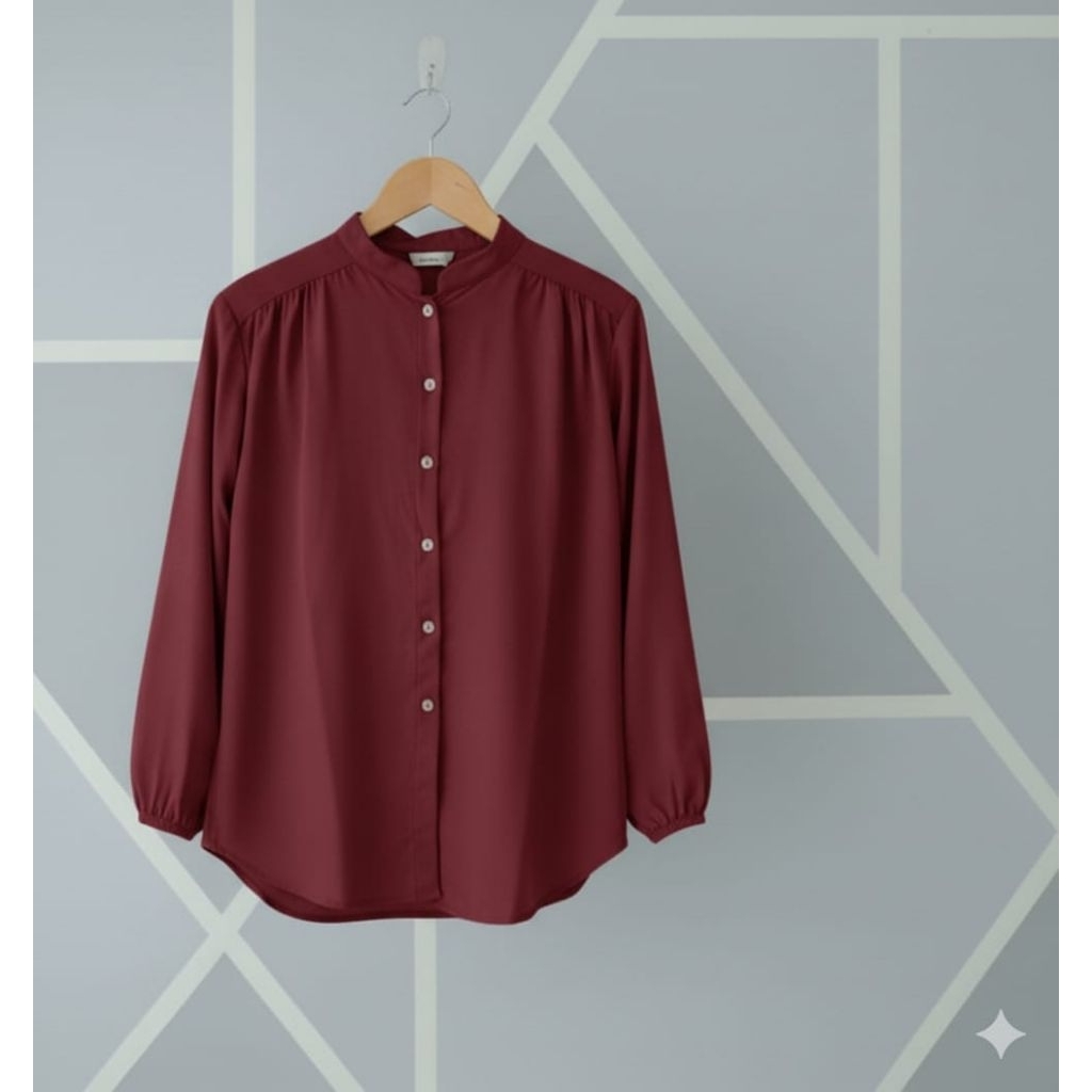 Blouse Kemeja Wanita bahan Rayon Twill Premium