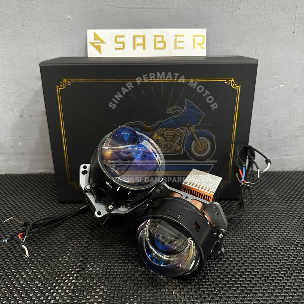 saber sr900 evo biled headlamp 3 inch blue lens original saber industries