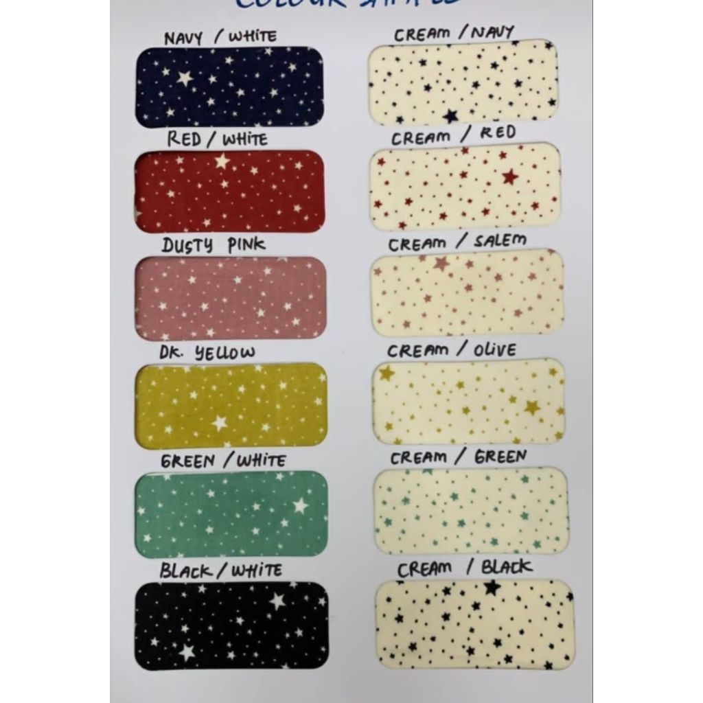 KAIN METERAN KATUN JEPANG MOTIF OLD STAR TOKAI SENKO