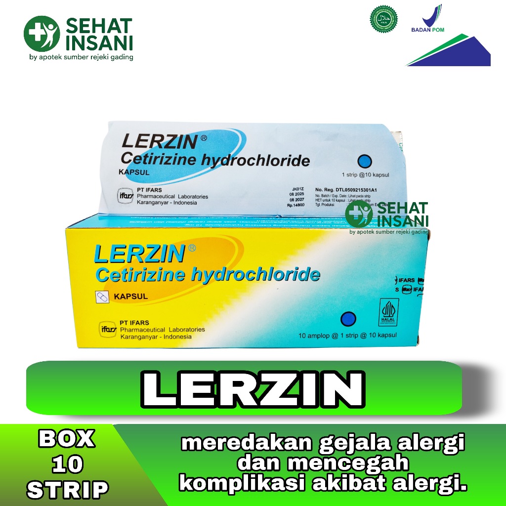 LERZIN BOX (10 strip ) obat gatal alergi