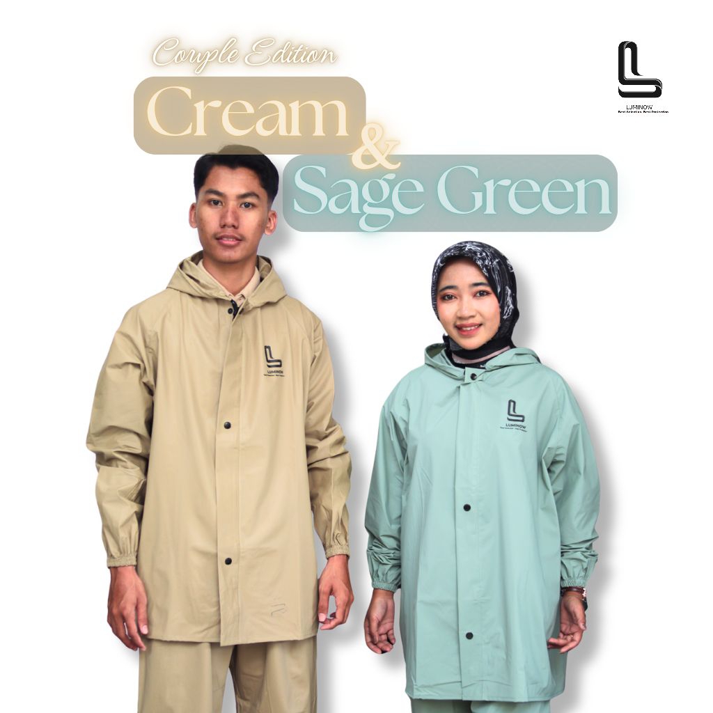 New Couple Series LUMINOW Jas Hujan Pria Wanita Bahan PVC