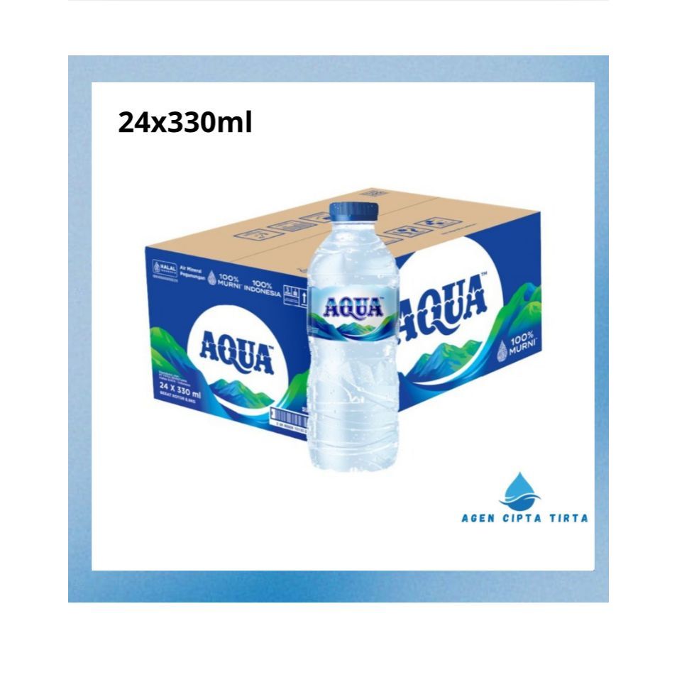 AQUA Botol 330ml Air Mineral Aqua Botol mini Air Minum Mini Aqua Original