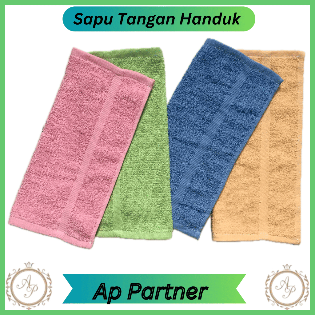 Paket Grosir 12 Pcs Sapu Tangan Handuk Olahraga Polos Gunung Gede | Handuk Muka Kecil Lembur Souveni